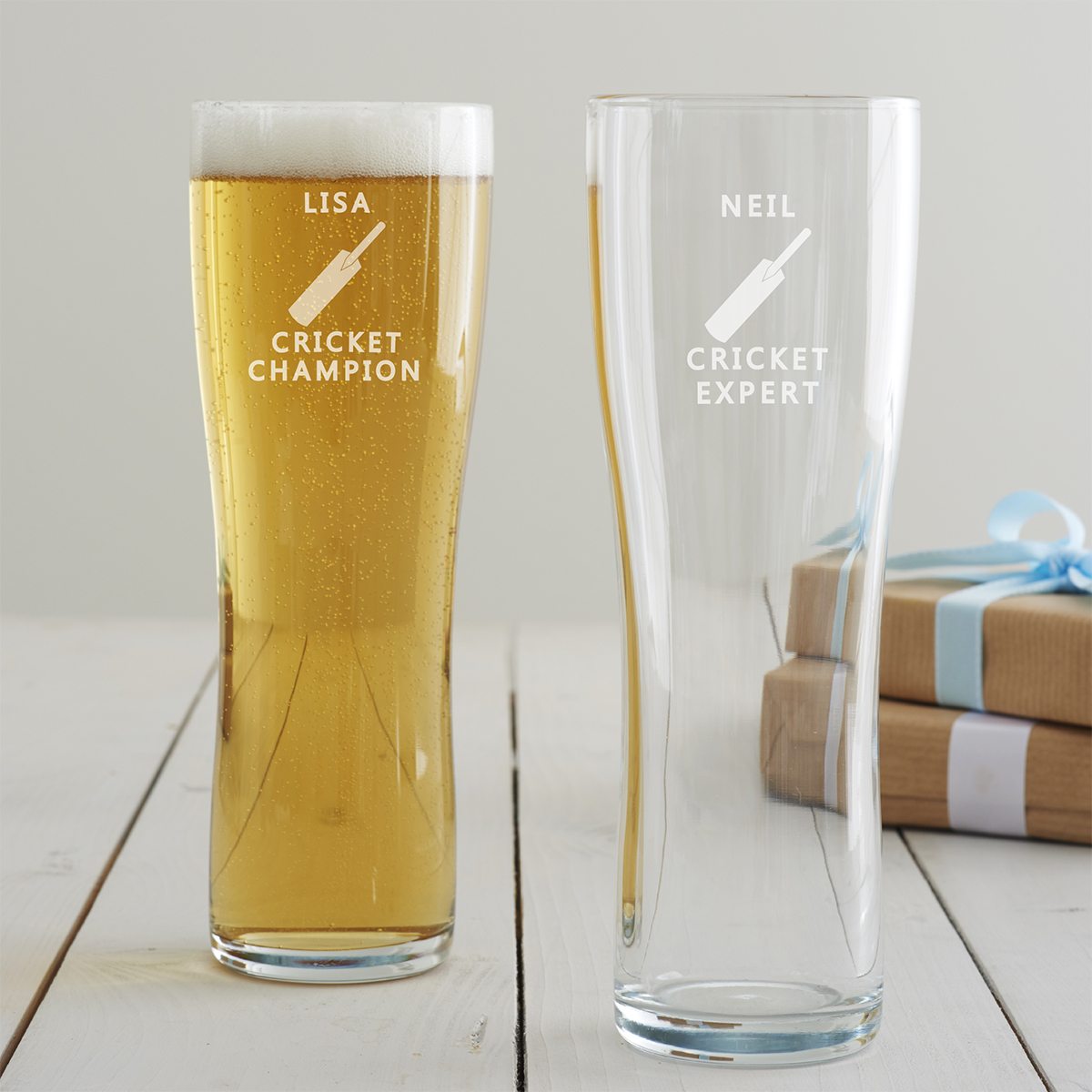 Personalised Cricket Glass Becky Broome Becky Broome