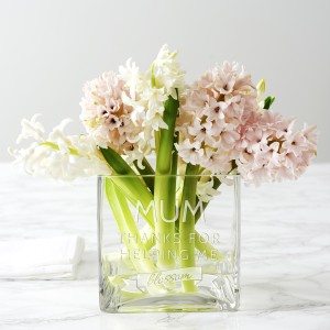 Personalised 'Thank You' Square Vase
