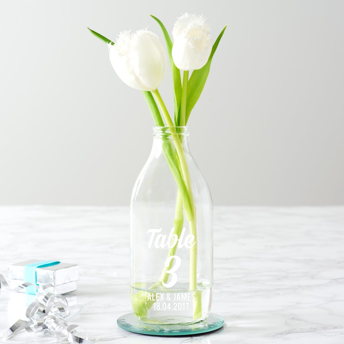 Personalised Wedding Milk Bottle Centrepiece Becky Broome Becky Broome