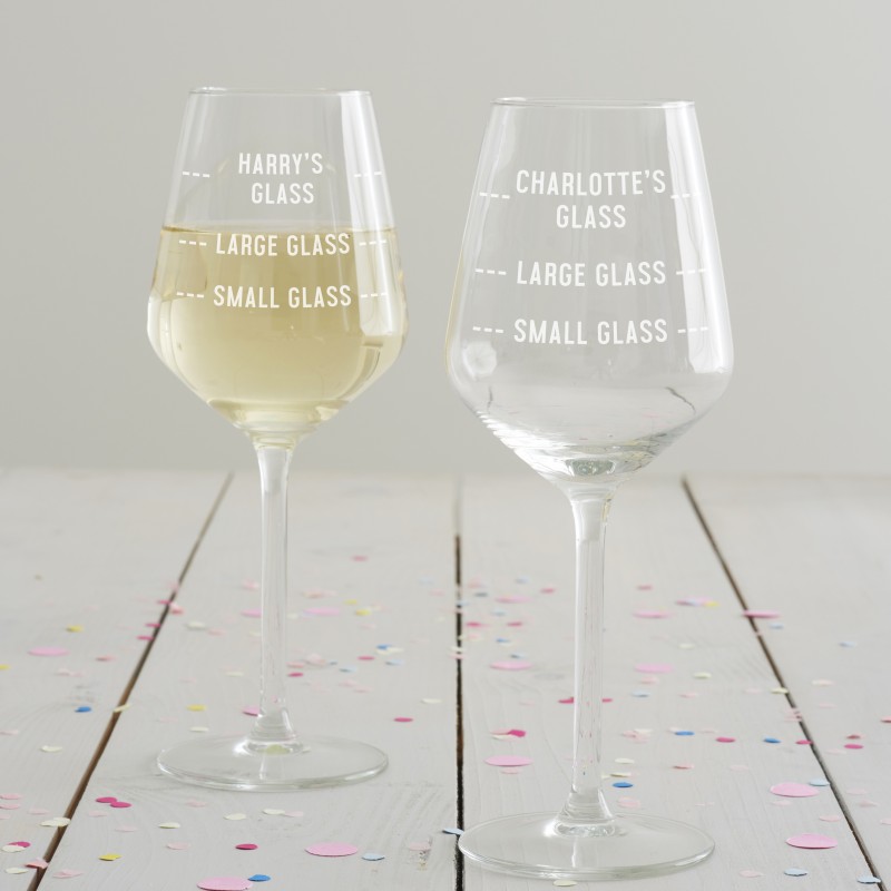 Personalised Drinks Measure Wine Glass Becky Broome