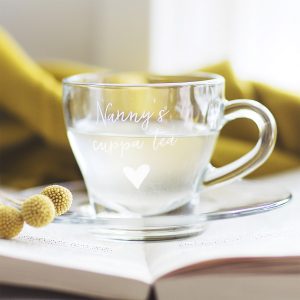 Personalised Teacup & Saucer For Her Detail Lifestyle