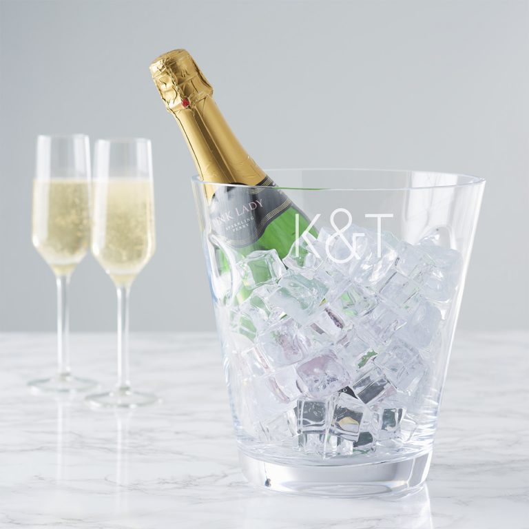 Personalised Initials Crystal Champagne Bucket Becky Broome Becky Broome