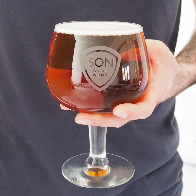Personalised Father & Son Belgian Beer Glass Set Becky Broome Becky