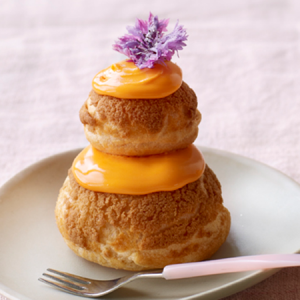 Kim-Joy’s Bake Off Choux au Craquelin Religieuse Orange Crème Diplomat