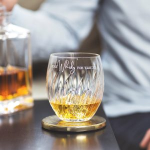Personalised 'More Whisky' Crystal Tumbler Lifestyle