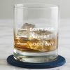 'Good Day Bad Day' Measures Whisky Glass Detail