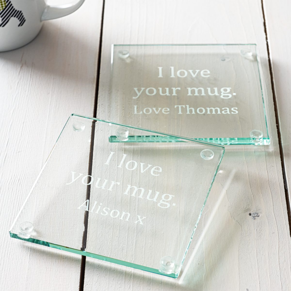 Personalised 'I Love Your Mug' Coaster
