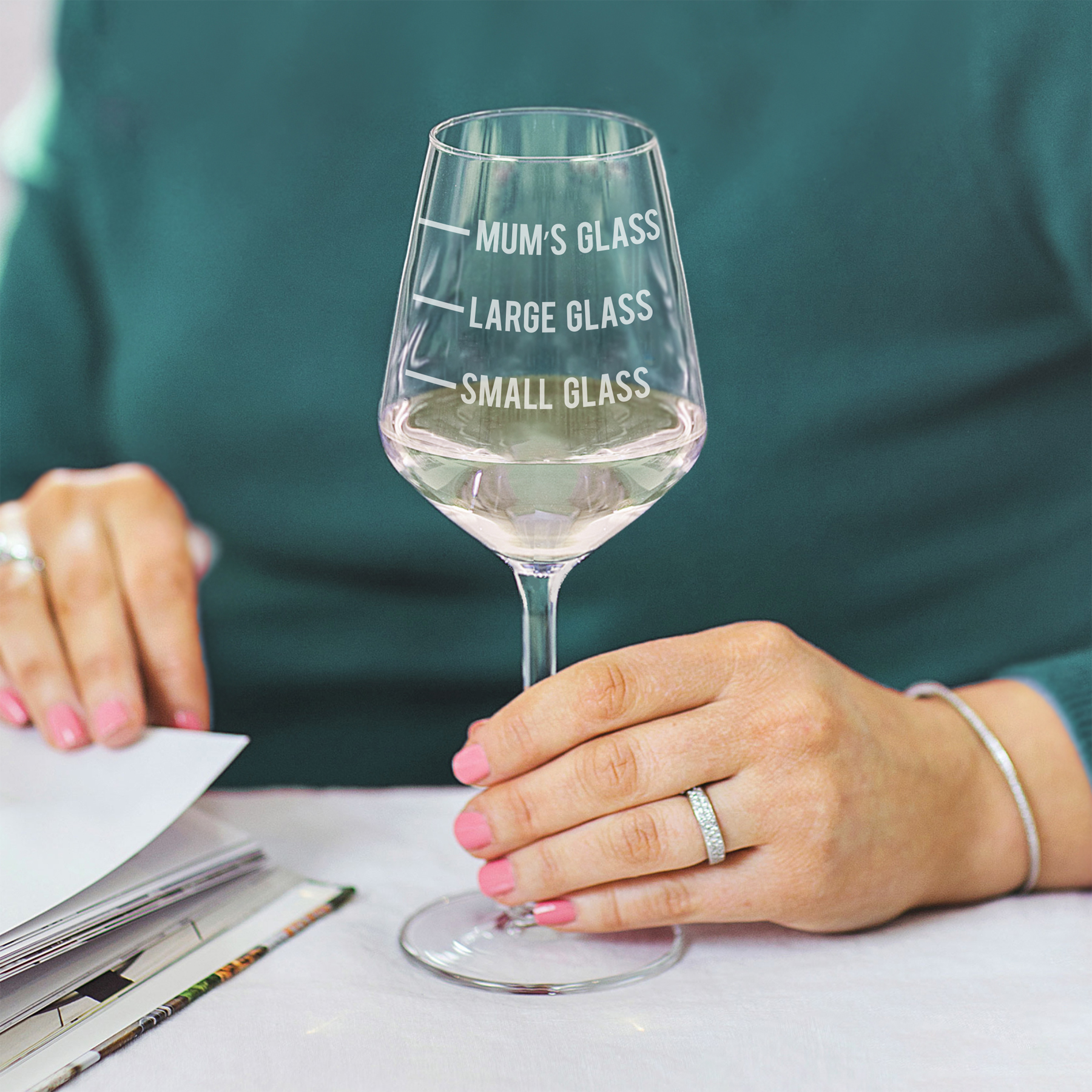 Personalised Mum's Measure Wine Glass Becky Broome Becky Broome
