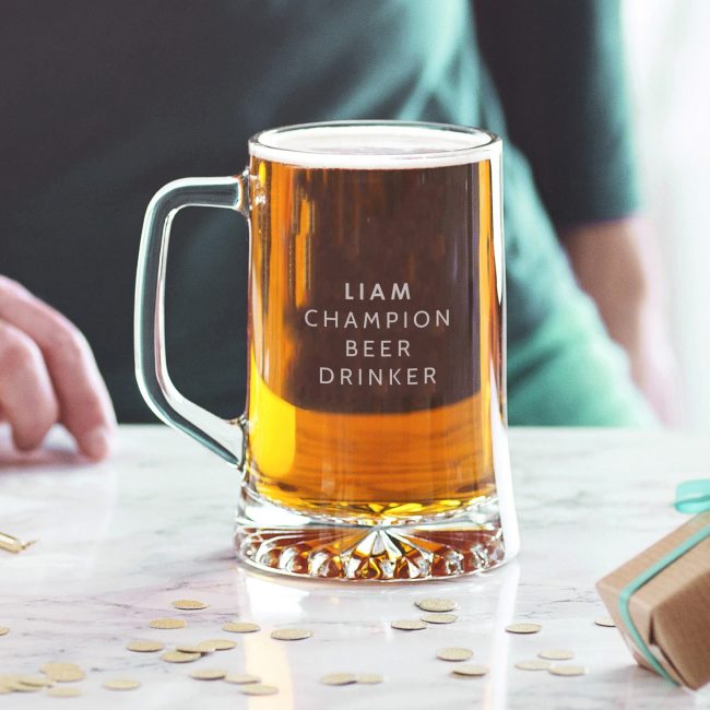 Personalised 'Champion Beer Drinker’ Tankard