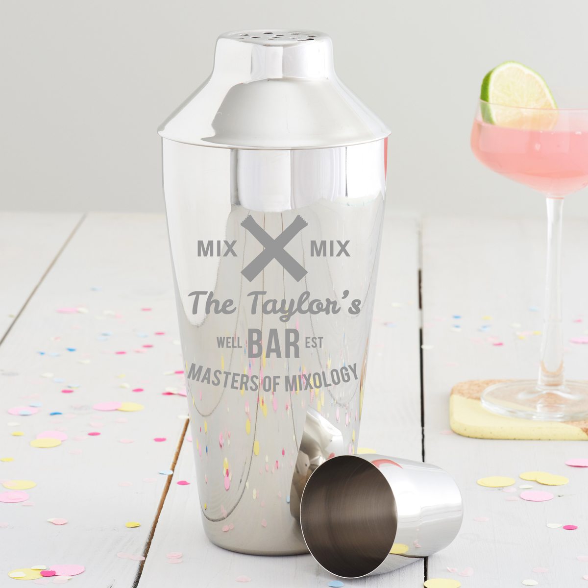Personalised 'Masters Of Mixology' Cocktail Shaker