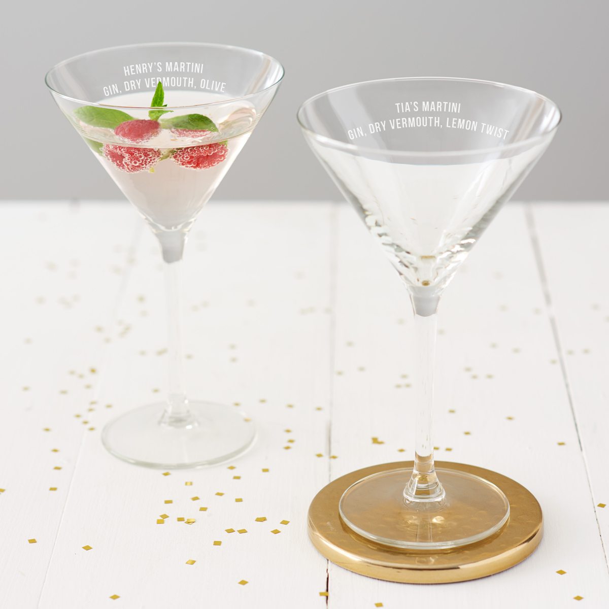 Personalised Recipe Martini Glass