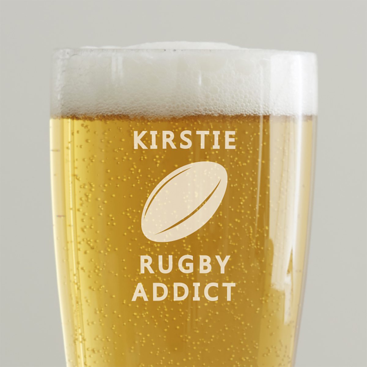 Personalised Rugby Glass Becky Broome Becky Broome
