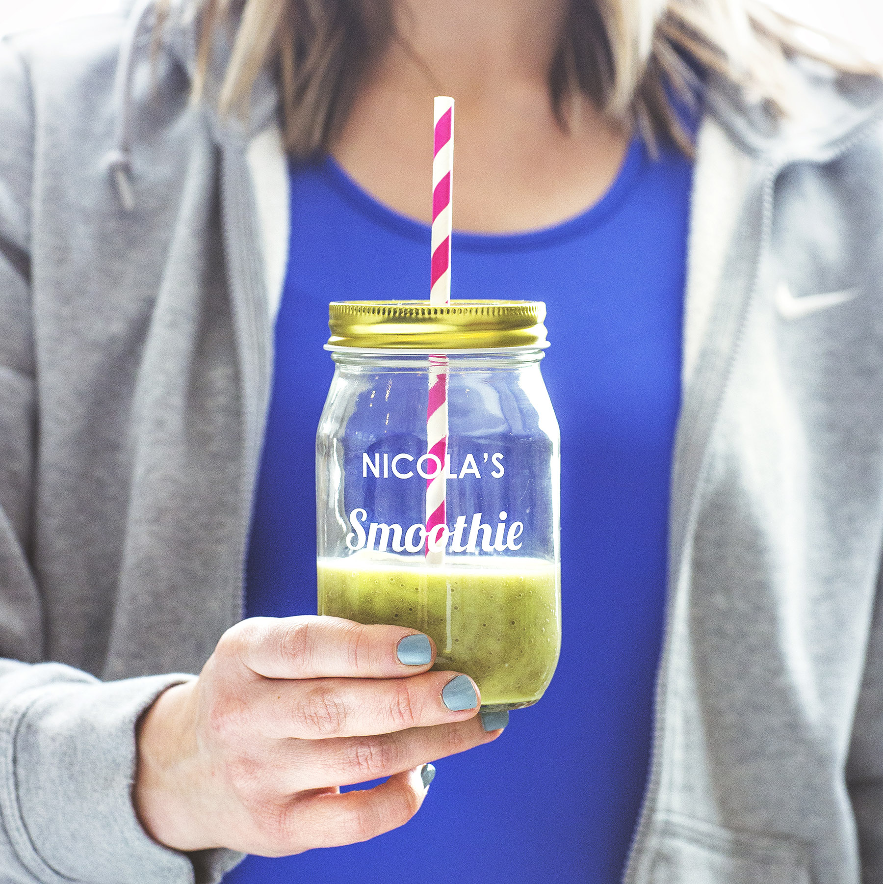 Personalised Smoothie Jar Becky Broome Becky Broome