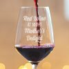 Personalised Red Wine At Night Glass Lifestyle Detail