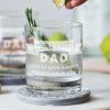 Personalised Best Dad Whisky Glass Detail