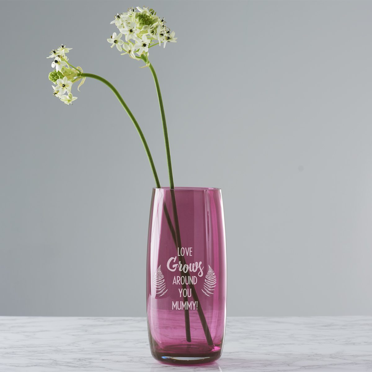 Personalised 'Love Grows' Coloured Vase