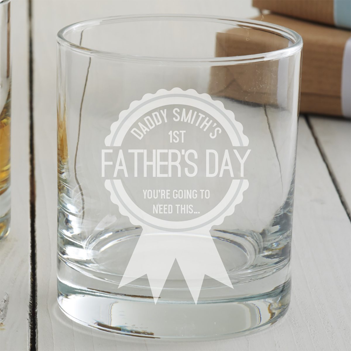 Personalised First Father's Day Tumbler Glass Becky Broome Becky Broome