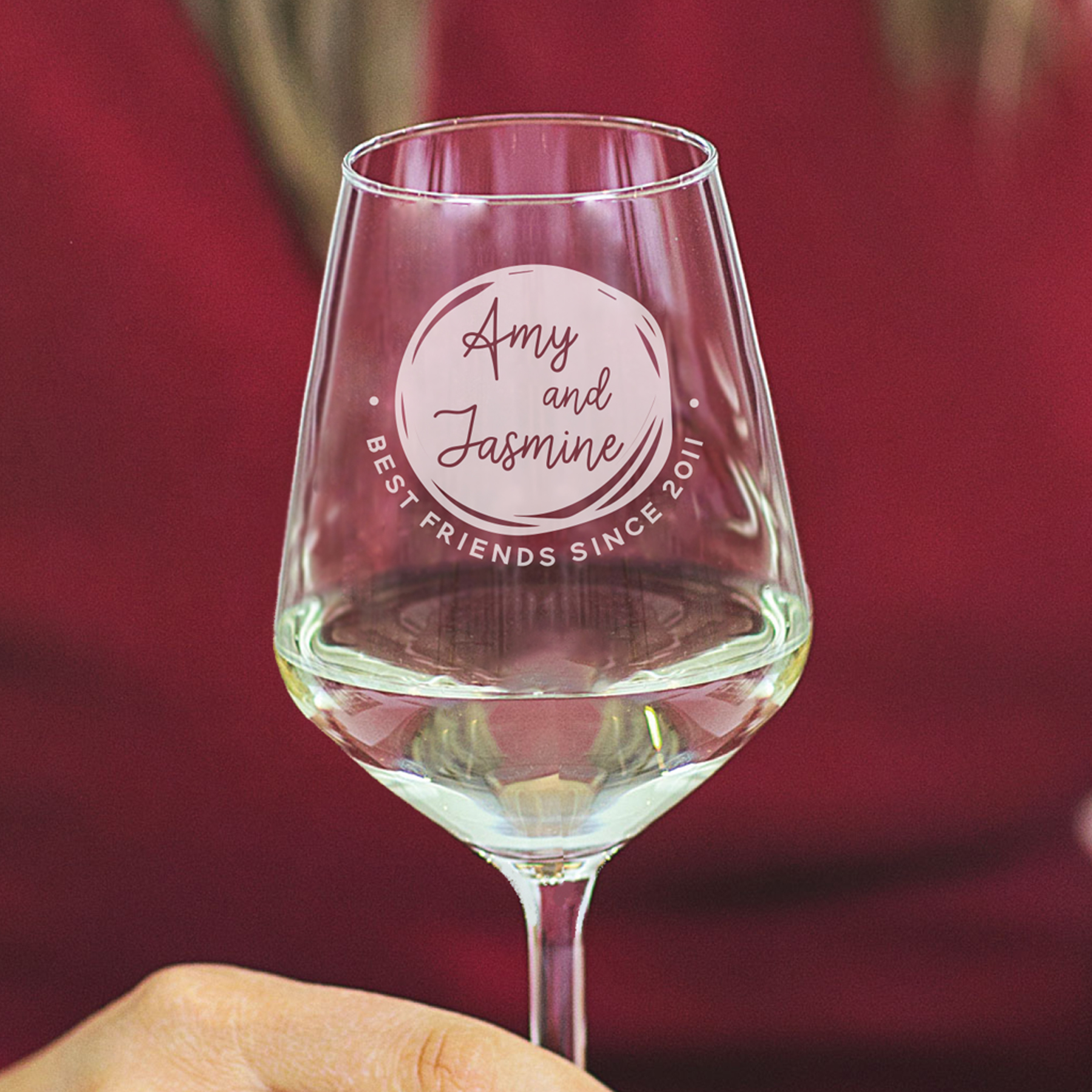 Personalised Best Friends Wine Glass Becky Broome Becky Broome