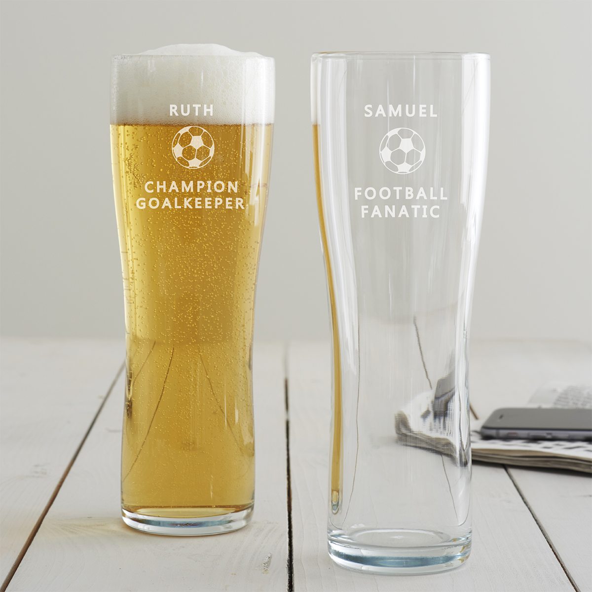 Personalised Football Glass Becky Broome Becky Broome