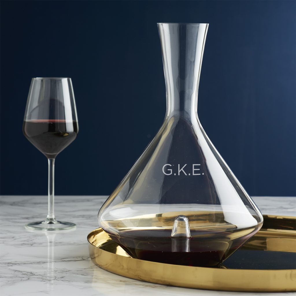 Personalised Initials Wine Decanter Becky Broome Becky Broome