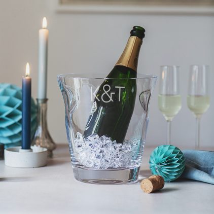 Personalised Crystal Initials Champagne Bucket