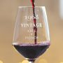 Personalised 'Vintage' Birthday Wine Glass Lifestyle Detail