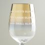 Personalised Drinks Measure Gold Wine Glass Detail