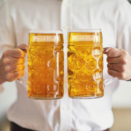 Personalised Father & Son Beer Stein Set