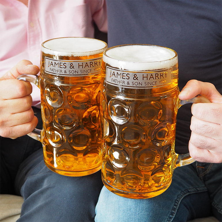 Personalised Father & Son Beer Stein Set Becky Broome Becky Broome