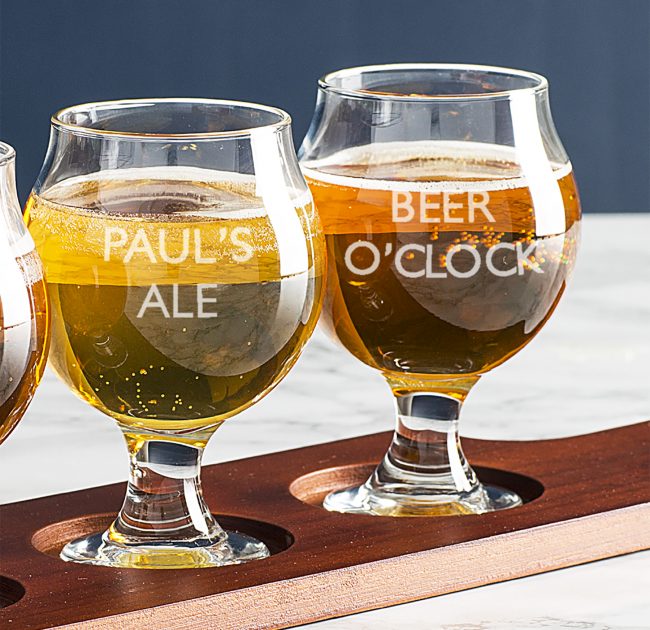 Personalised Craft Beer Flight Tasting Set Becky Broome Becky Broome