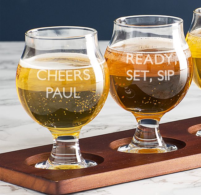 Personalised Craft Beer Flight Tasting Set Becky Broome Becky Broome