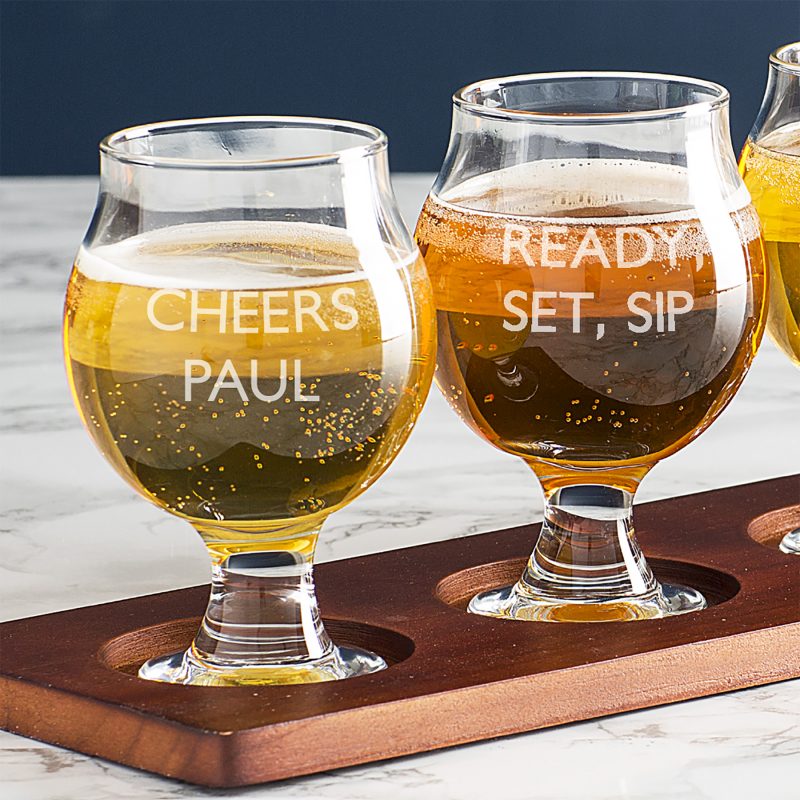 Personalised Craft Beer Flight Tasting Set Becky Broome Becky Broome