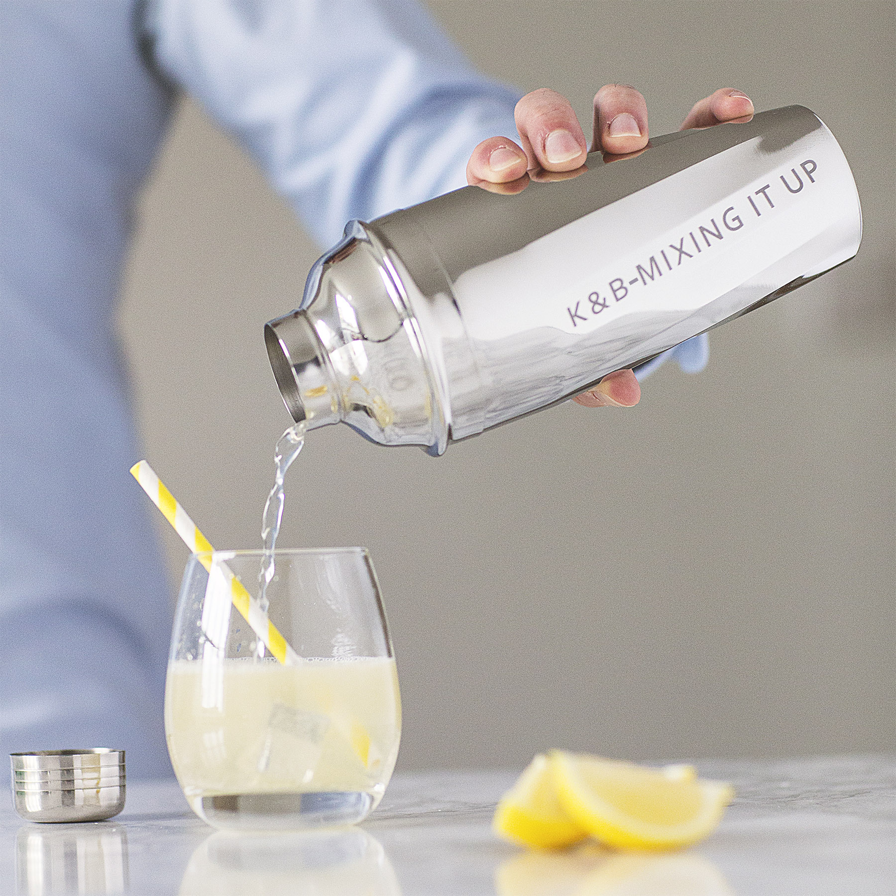 Personalised Swirl Cocktail Shaker Becky Broome Becky Broome