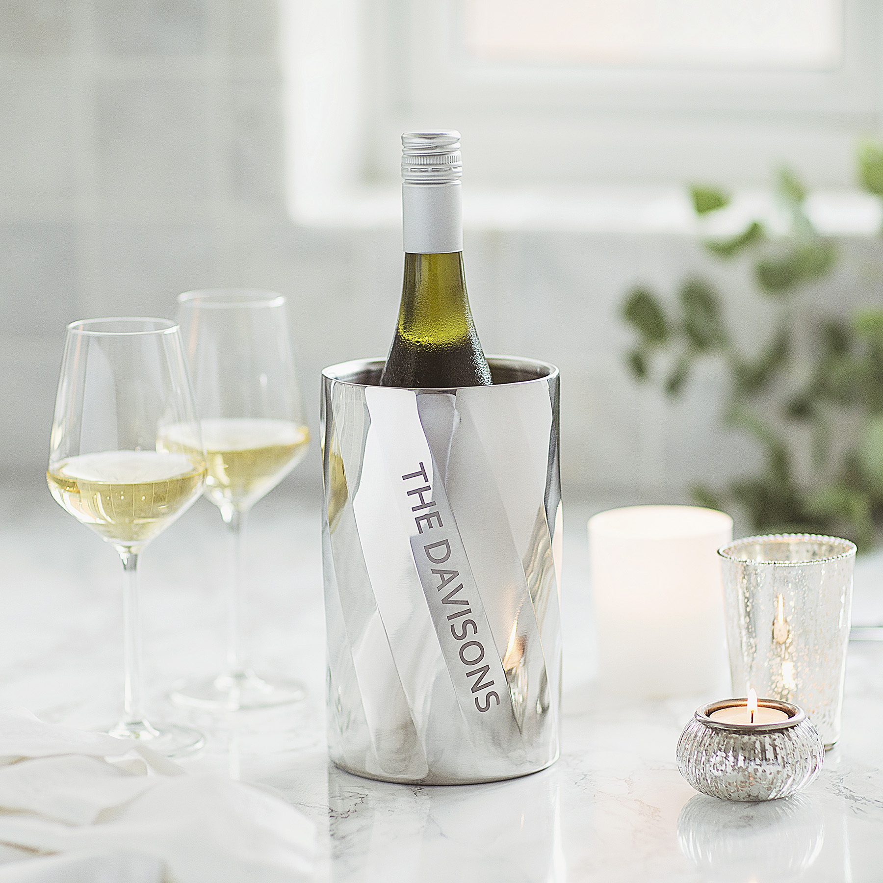 Personalised Swirl Wine Cooler Becky Broome Becky Broome