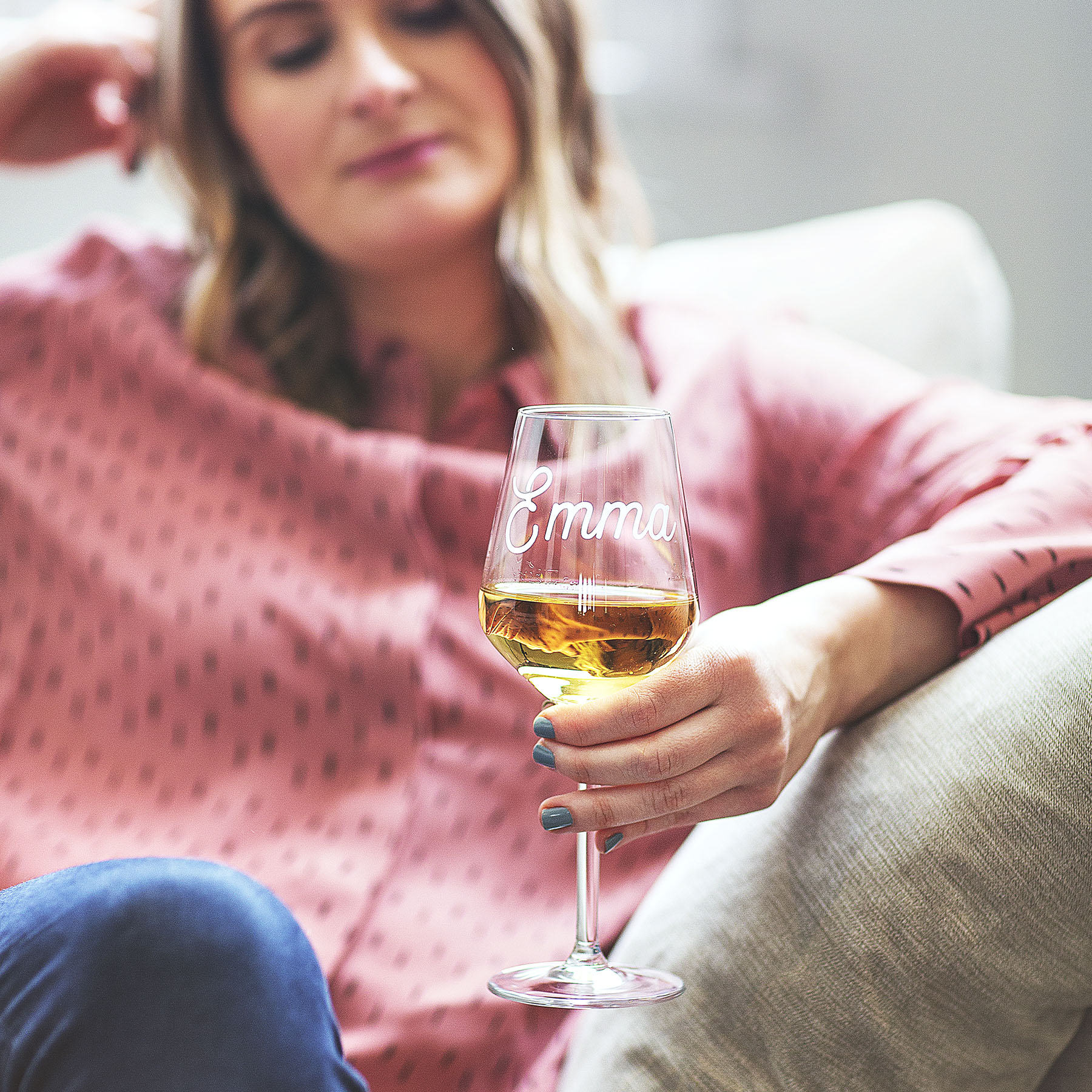 Personalised Name Wine Glass Becky Broome Becky Broome