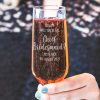 Personalised 'Be My Chief Bridesmaid' Champagne Glass Detail