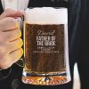 Personalised Father Of The Bride Glass Tankard Detail