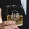 Personalised Father Of The Groom Whisky Glass Detail