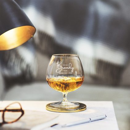 Personalised 'More Brandy' Crystal Brandy Glass
