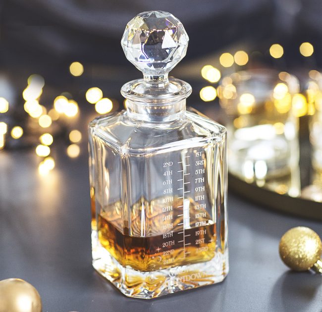 Personalised Christmas Advent Crystal Decanter Lifestyle