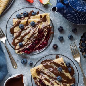 Vegan Blueberry and Chocolate Pancake Recipe