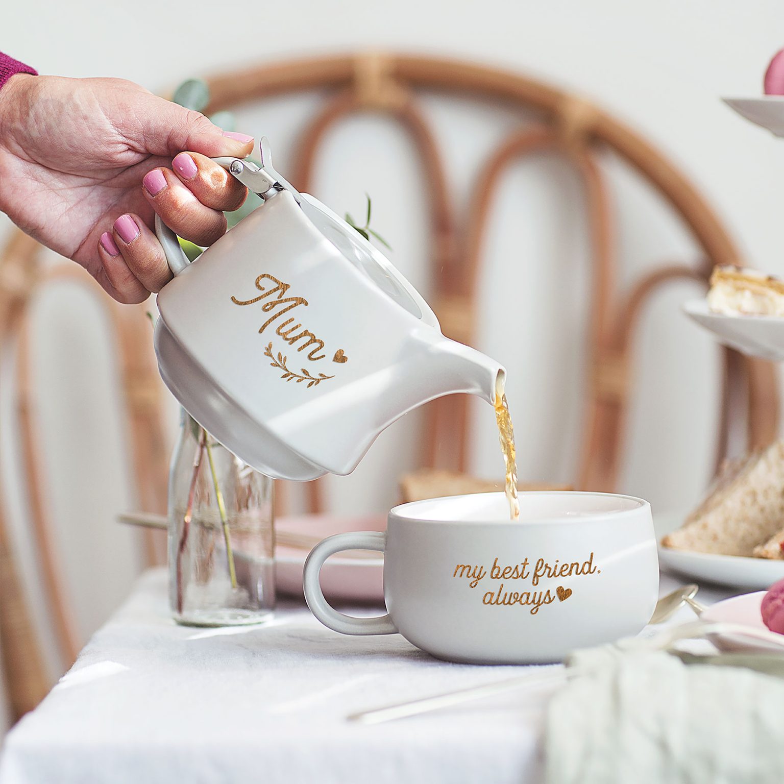 Personalised Teapot And Cup Set For Mum Becky Broome Becky Broome