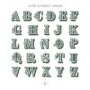 Pers. Alphabet Mug Colour Option Ivory & Forest Green