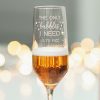 Personalised Bubbles Champagne Glass