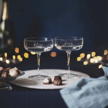 Personalised Champagne Coupe Set