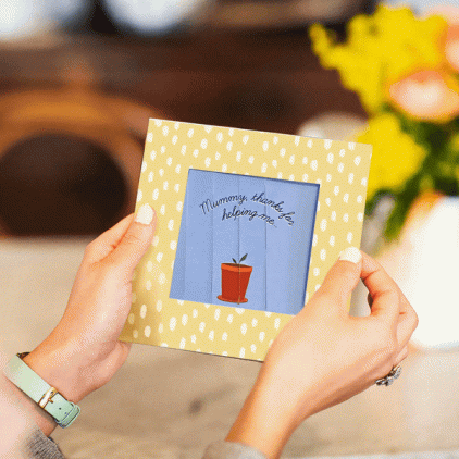 Personalised ‘Helping Me Grow’ Mother’s Day Reveal Card