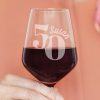 50th Birthday Personalised Wine Glass