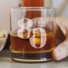 80th Birthday Personalised Whisky Glass