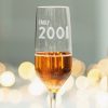 2001 21st champagne flute