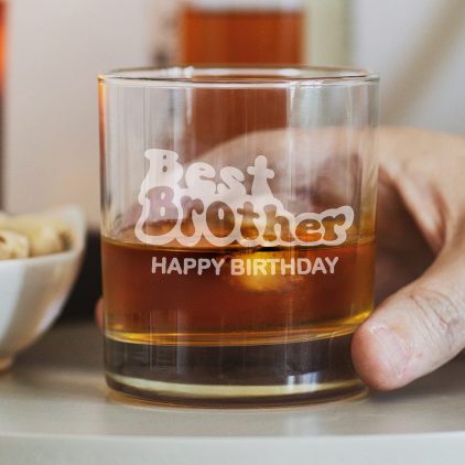 Brother Birthday Glass